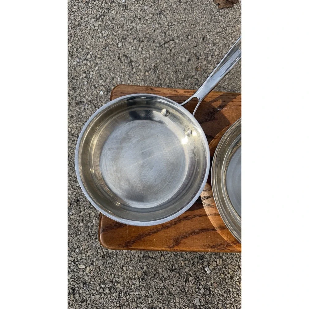 Technique Clad Tri-Ply Stainless Steel Fry‎ Pan Set 8